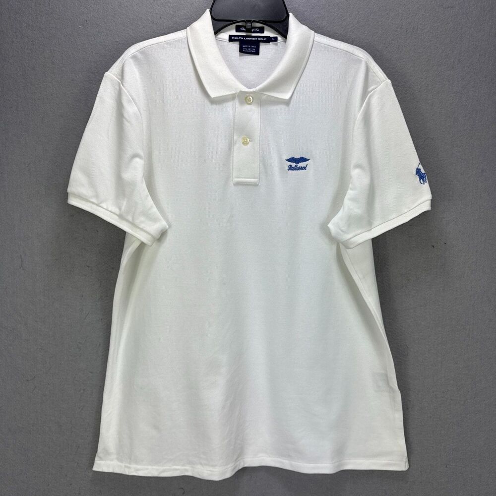 Ralph Lauren Golf Women’s L Polo Shirt White Baltusrol Golf Club Classic Preppy